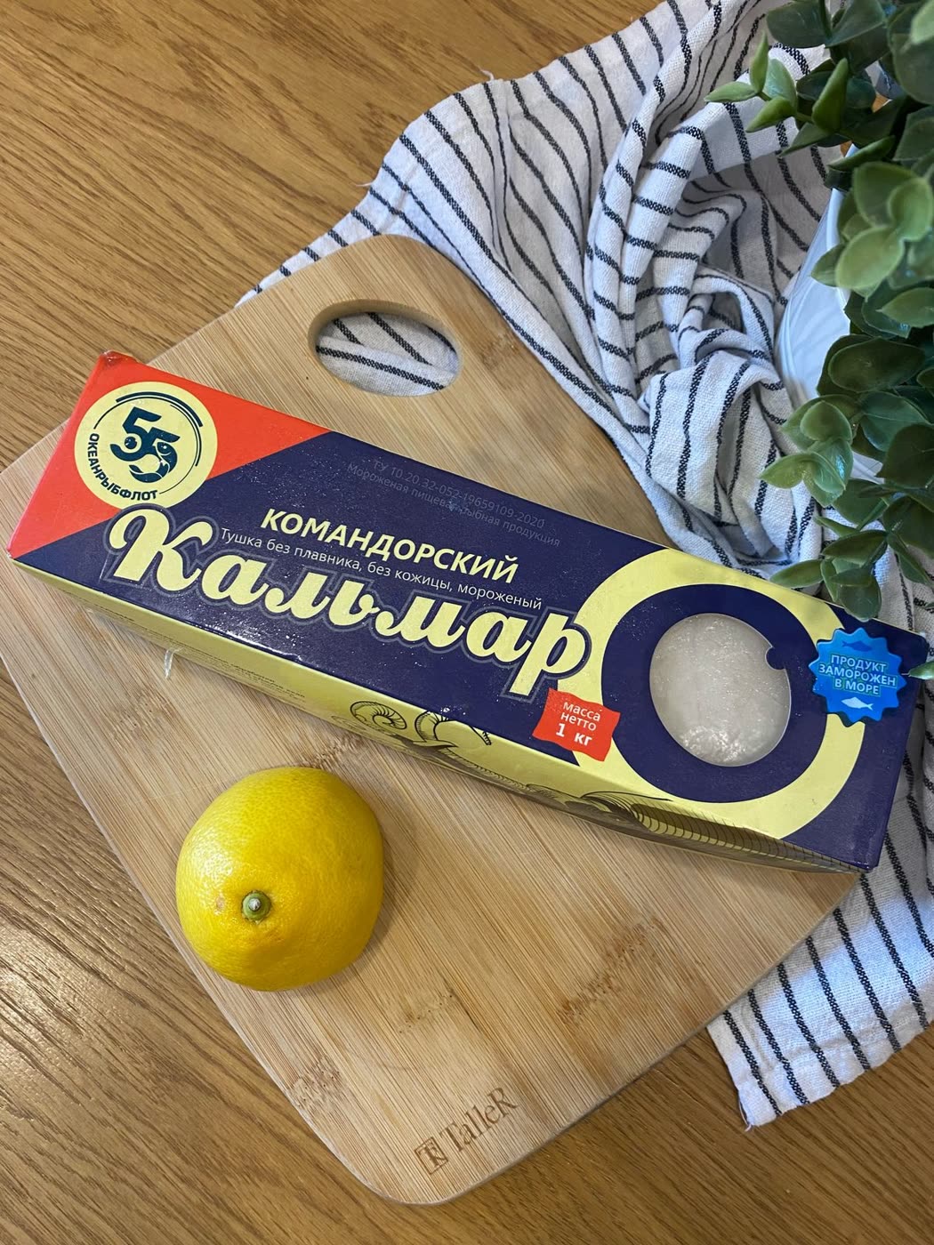 Филе кальмара (Командорский), УПАК 1кг. (1/21)
